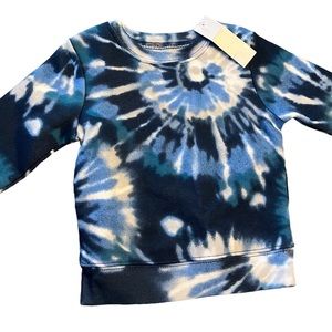 KIDS TYE DYE SWEATSHIRT 12M BLUE TOP 12 MONTHS NEW